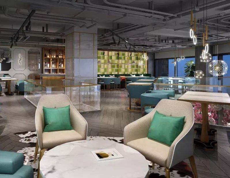 咖啡廳裝修_98平3室2廳房子裝修設計圖_3室2廳1衛(wèi)裝修效果圖