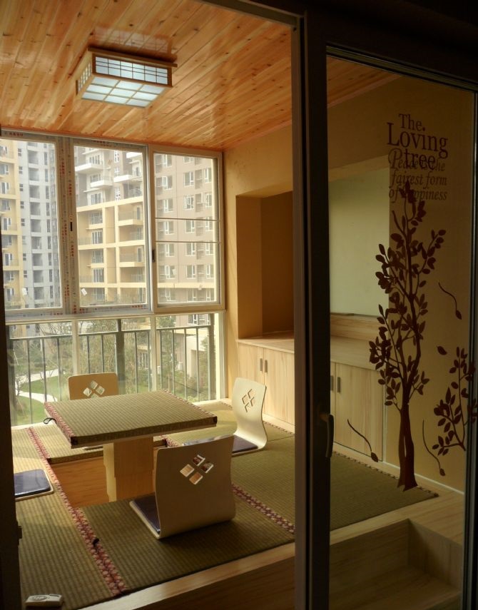 陽臺榻榻米效果圖，陽臺榻榻米布局