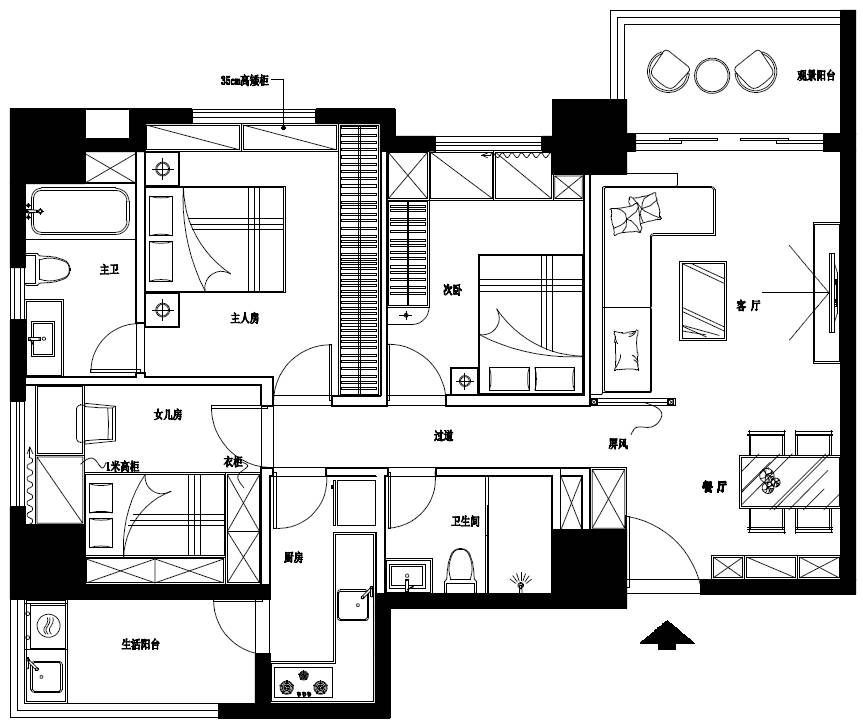 高端大氣的農(nóng)村四層樓房別墅設(shè)計圖，戶型真不錯，占地130多平