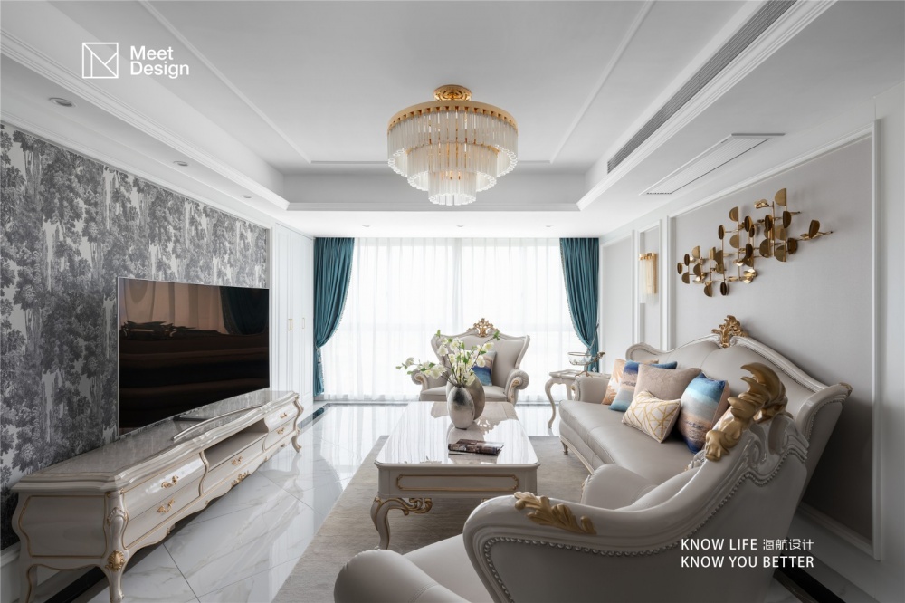 客廳窗簾裝修效果圖優(yōu)雅歐式，帶你探秘融化在奶油里歐式豪華客廳設(shè)計(jì)圖片賞析