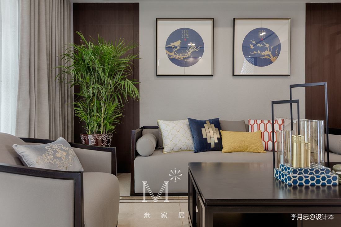 客廳窗簾裝修效果圖溫馨142平中式四居客廳裝修圖中式現(xiàn)代客廳設計圖片賞析