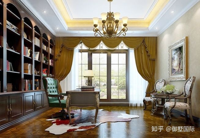 歐式別墅書房設計，各有千秋