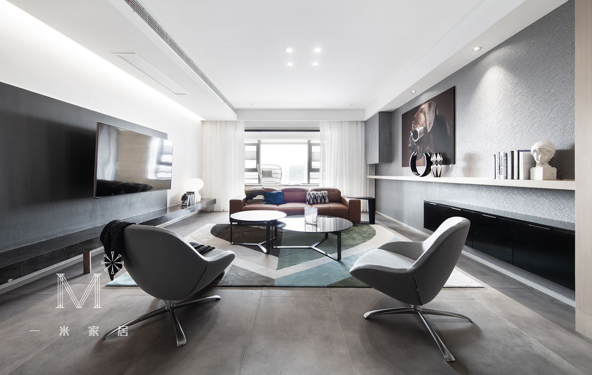 客廳電視背景墻裝修效果圖溫馨295平簡約四居布置圖現(xiàn)代簡約客廳設計圖片賞析