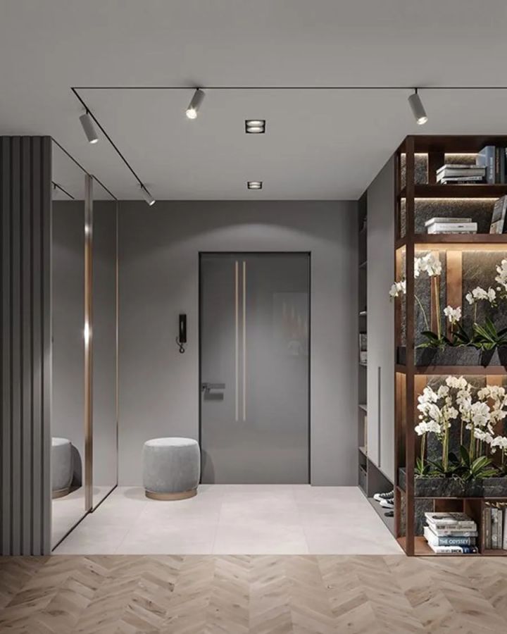 玄關鞋柜隱形門裝修效果圖_裝修玄關鞋柜圖_玄關鞋柜裝修效果圖