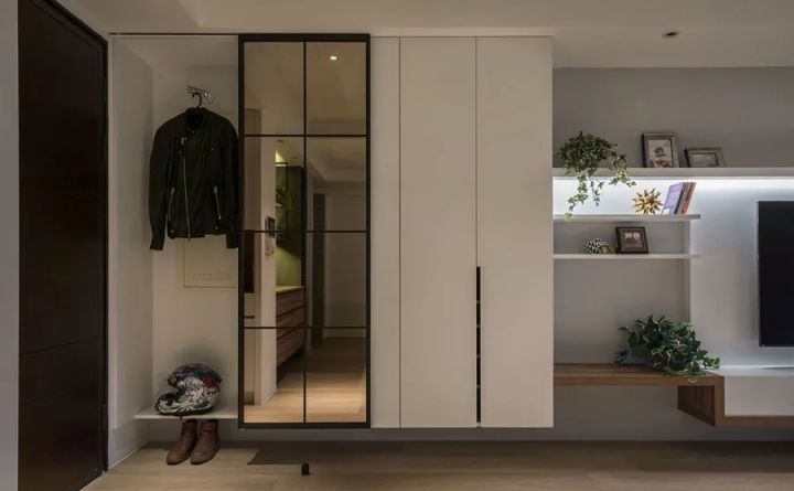 玄關鞋柜隱形門裝修效果圖_裝修玄關鞋柜圖_玄關鞋柜裝修效果圖