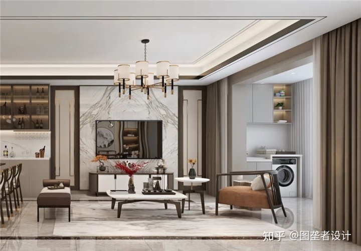 2022年裝修流行這樣裝了，輕奢中帶著新中式風格，簡約又奢華！