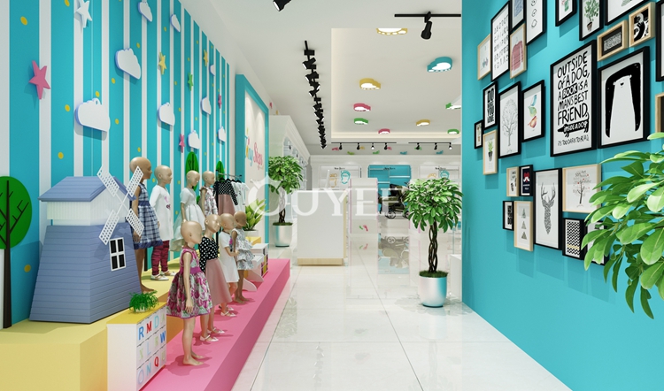 童裝店裝修實拍圖_潮流童裝店裝修效果圖_童裝店裝修效果圖