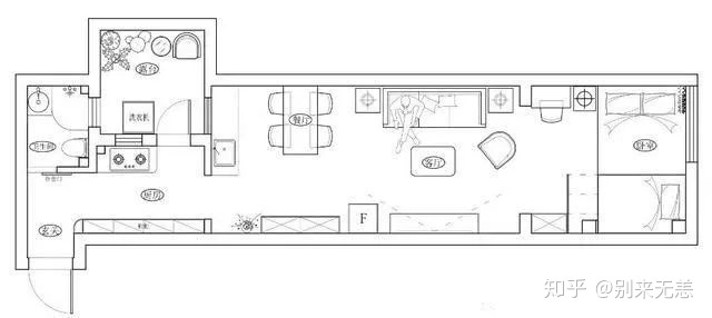 60平米小戶型，客廳臥室全開放，榻榻米高低床，比多一間房還實用