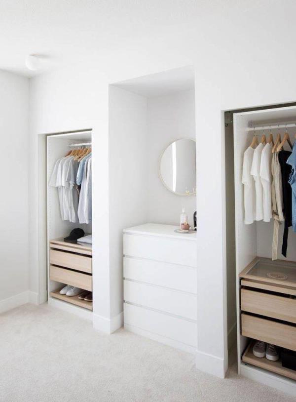 三亞小戶型房子裝修，臥室墻上挖三個(gè)壁櫥！