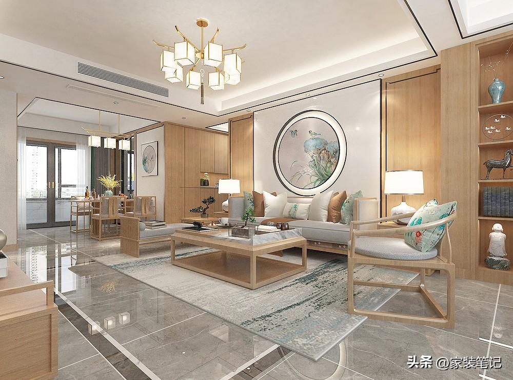 發(fā)現(xiàn)一戶長沙夫妻的新家，110㎡的新中式風裝修，全屋高級感滿滿