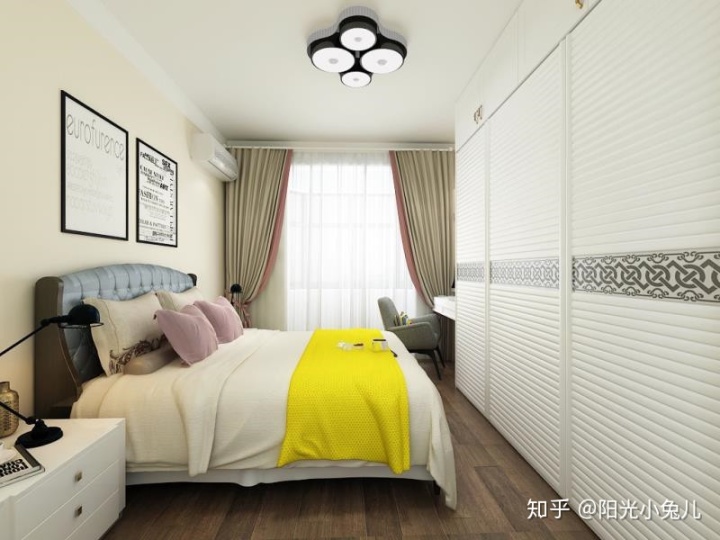 90㎡兩室一廳裝修樣板房！婚房裝修效果圖！昏暗的頂樓能裝這么好看？神奇